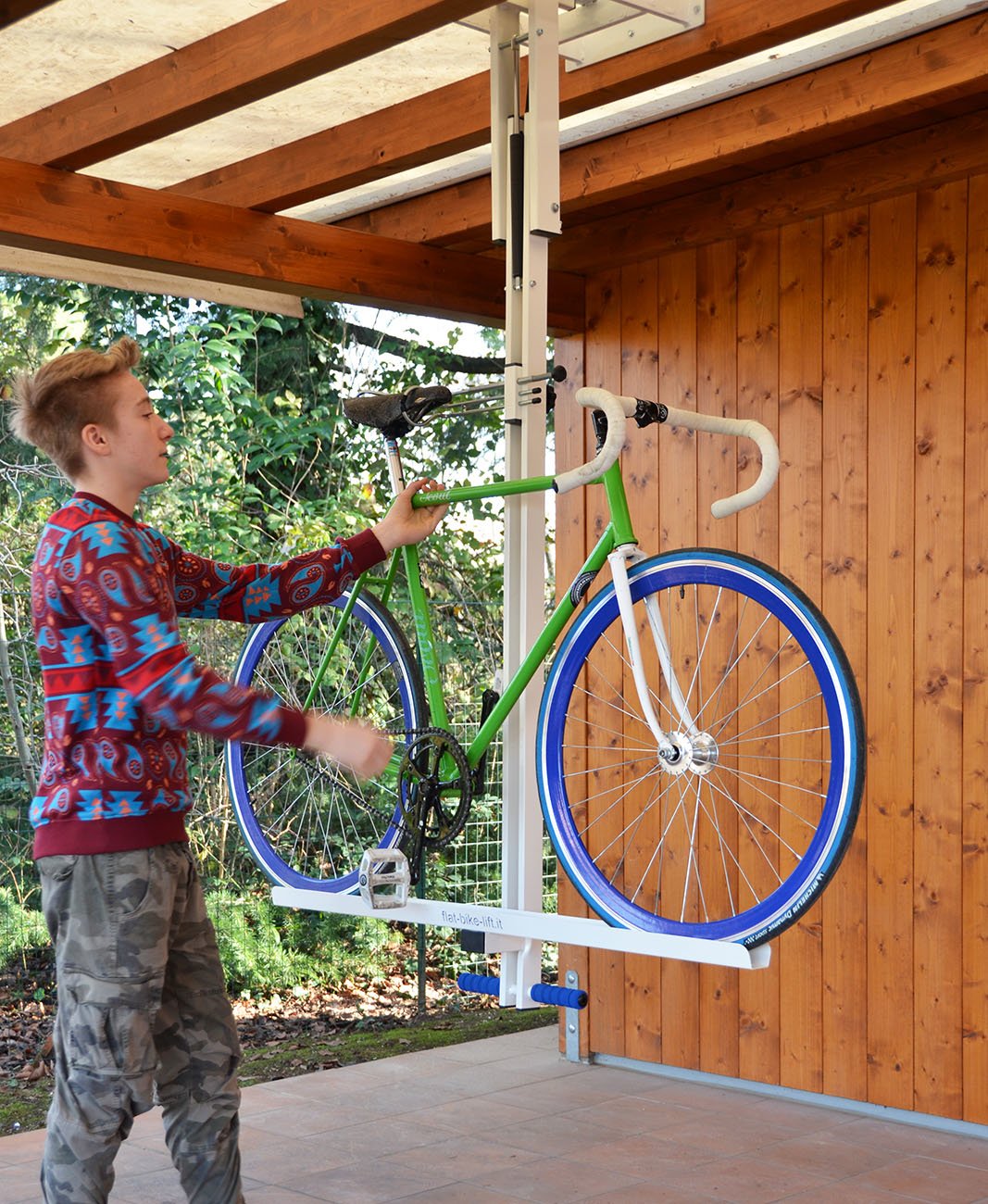 Fahrrad Deckenlift für City Bikes und Rennräder flat